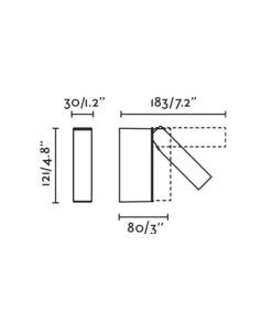Weißes CRONOS LED-Leselicht 4W 2700K - 3